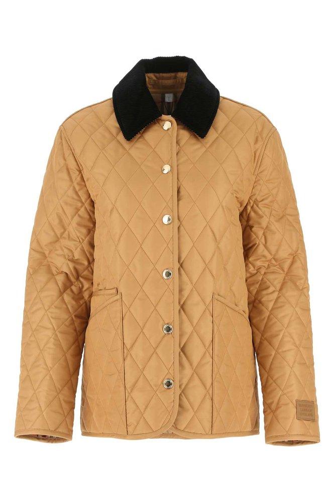Burberry Checked Lining Quilted Jacket in Brown Lyst