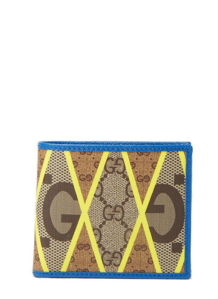 Gucci Rhombus Print Bifold Wallet in Blue for Men