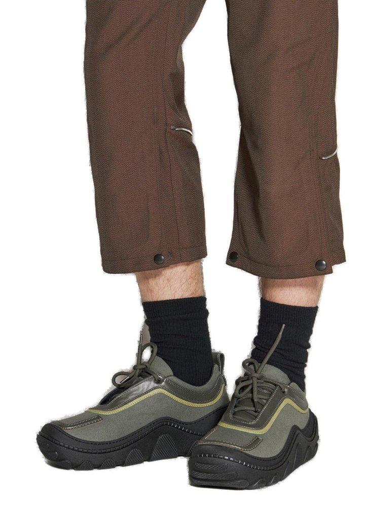 Kiko Kostadinov Tonino Utility Mid-Rise Trousers in Brown