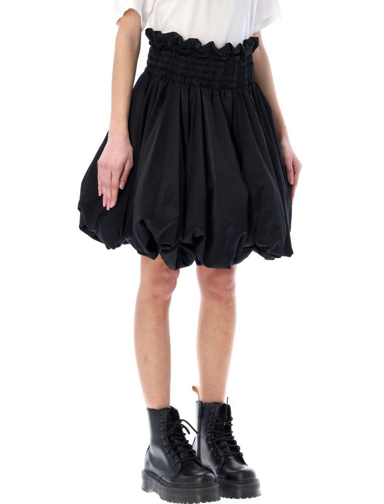 Noir Kei Ninomiya High-waist Shirred Mini Skirt in Black | Lyst