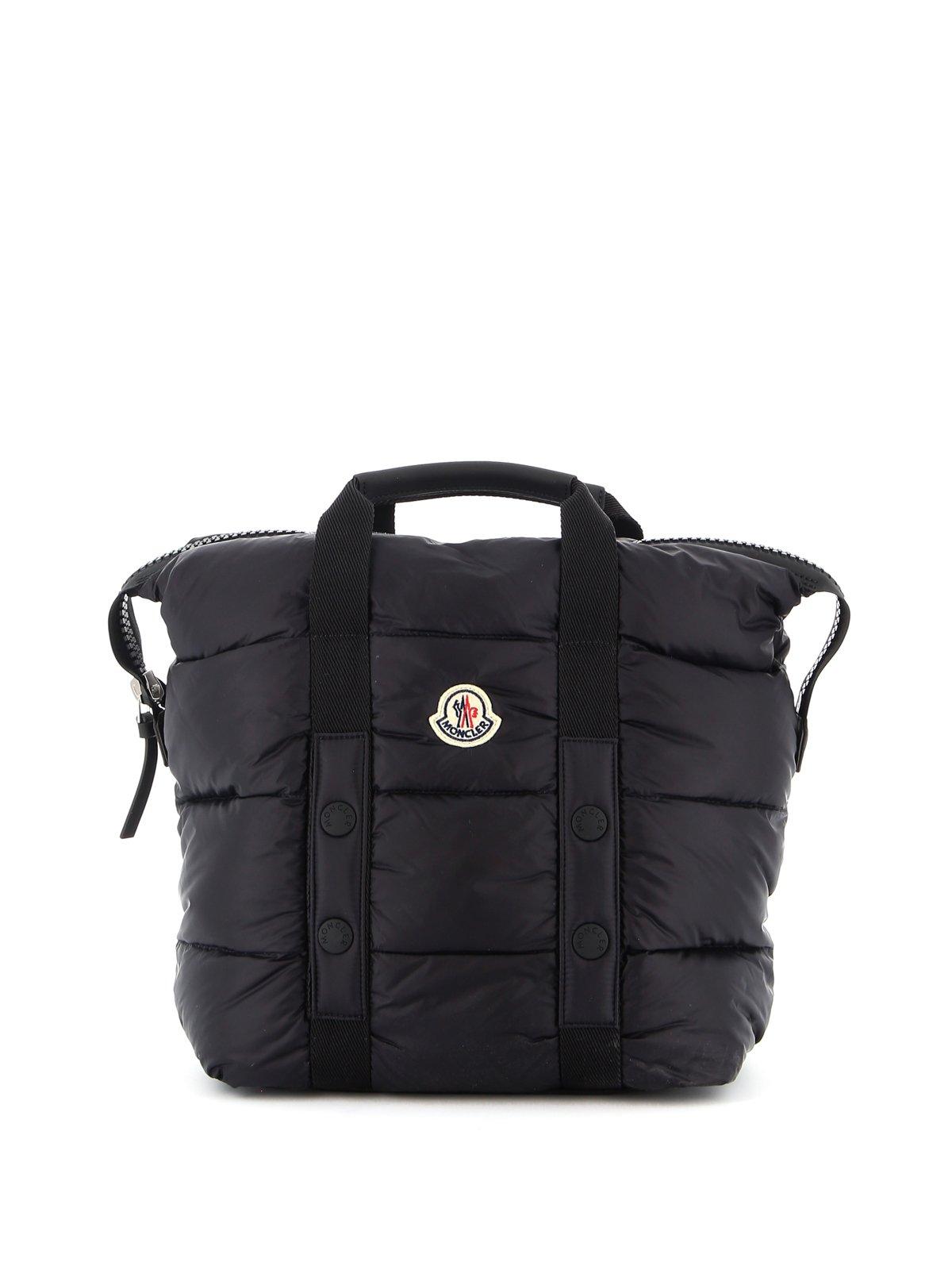 Moncler Synthetic Logo Padded Tote Bag in Black - Lyst