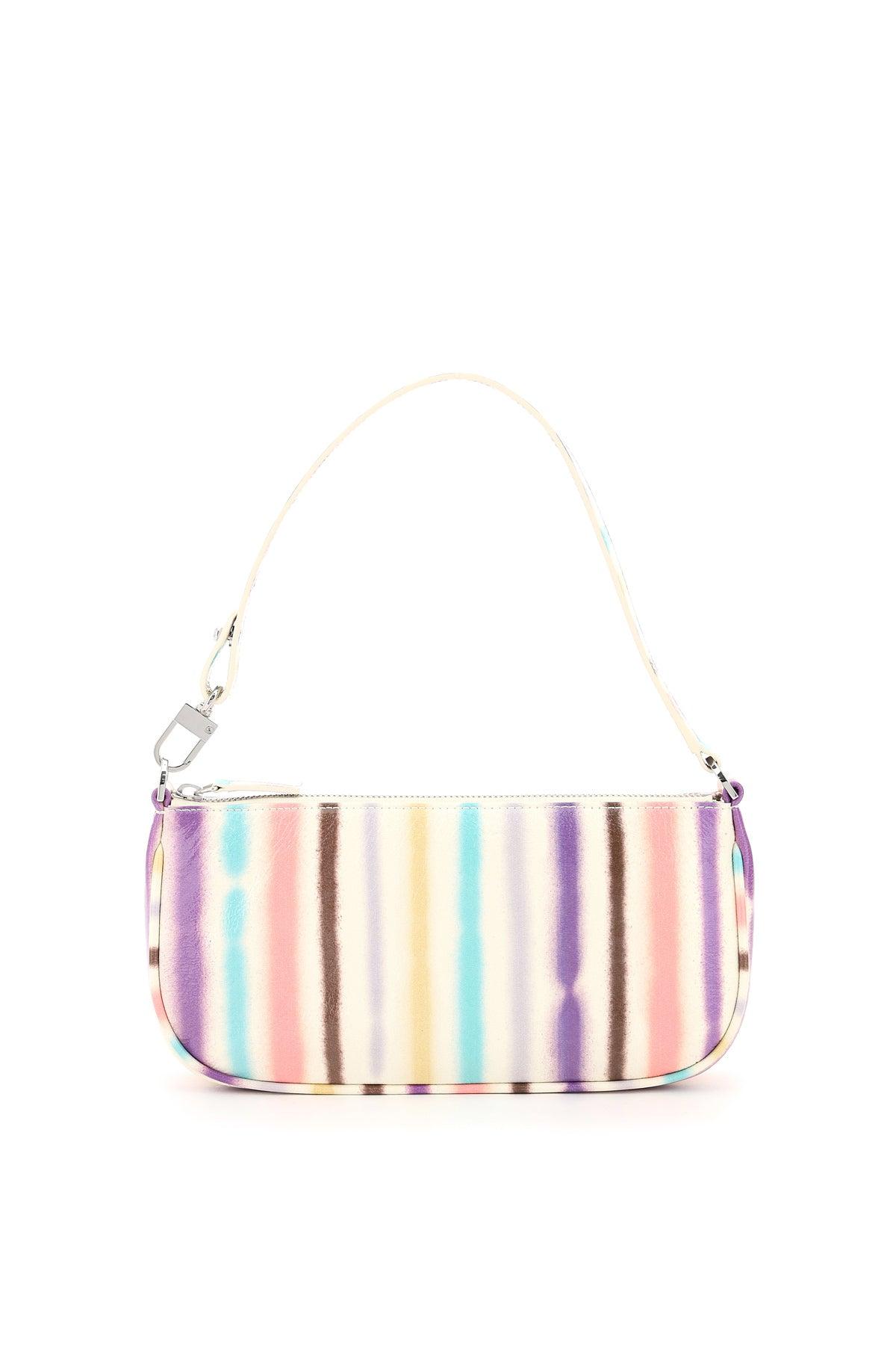 By Far Pink Spray Printed Leather Rachel Bag at FORZIERI