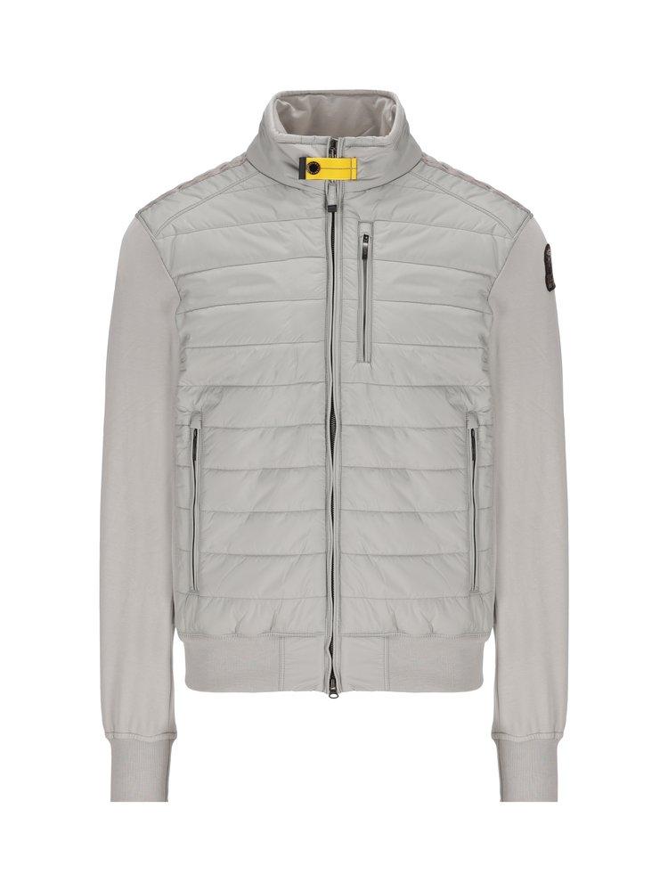 Parajumpers Logo-patch Zip-up Hybrid Padded Jacket in Gray for Men | Lyst