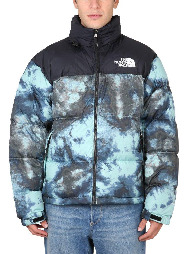 north face blue camo nuptse