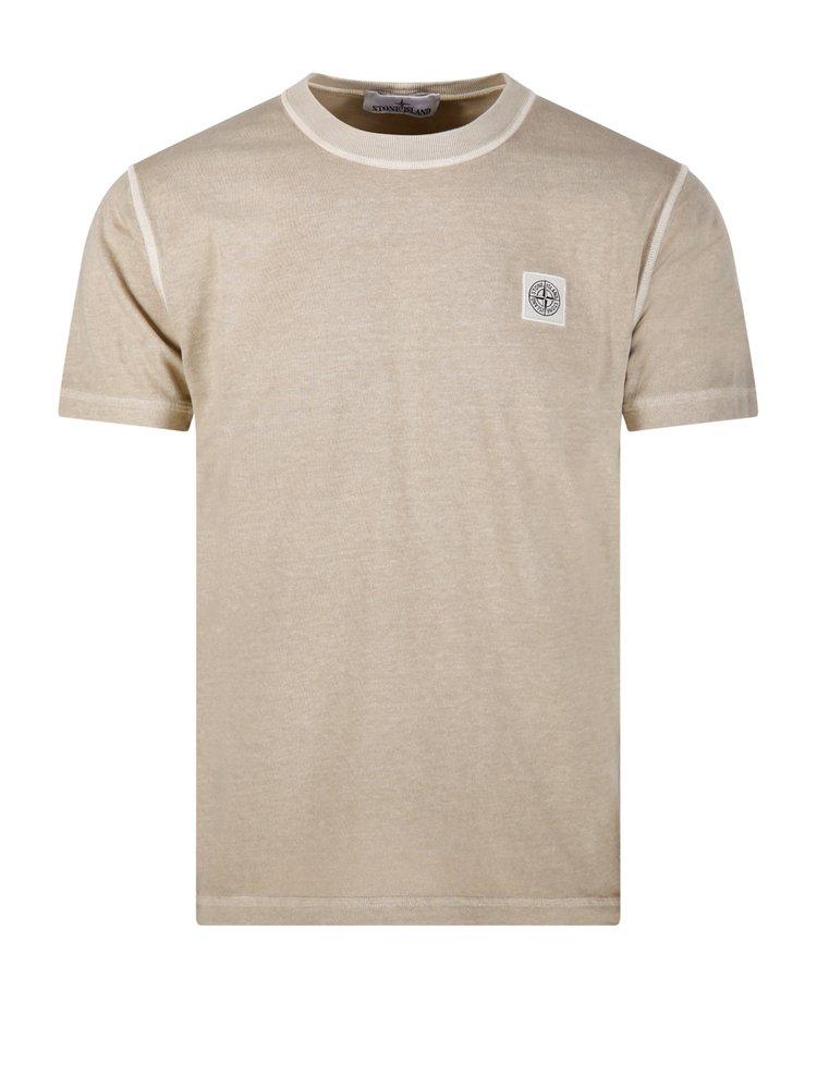 Stone Island Compass Motif Crewneck T Shirt in Natural for Men Lyst UK