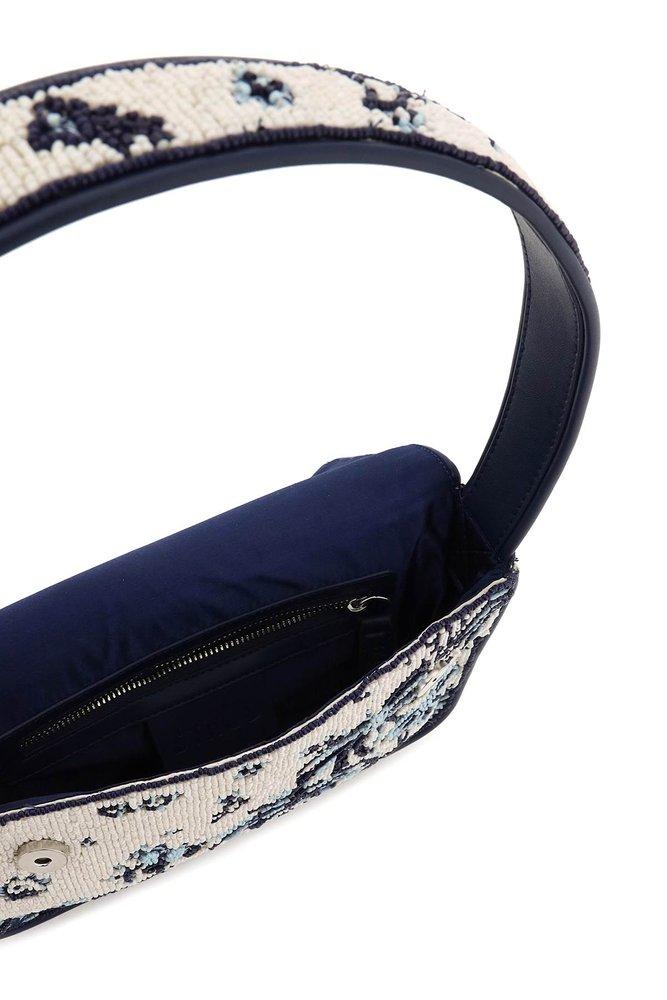 Split suede crossbody bag with beaded strap shop
