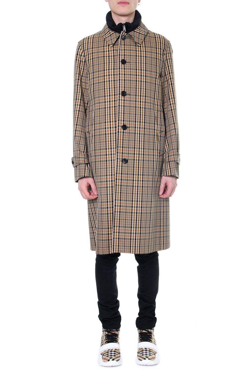 Burberry Cotton Vintage Check Trench Coat In Brown For Men Lyst 6919