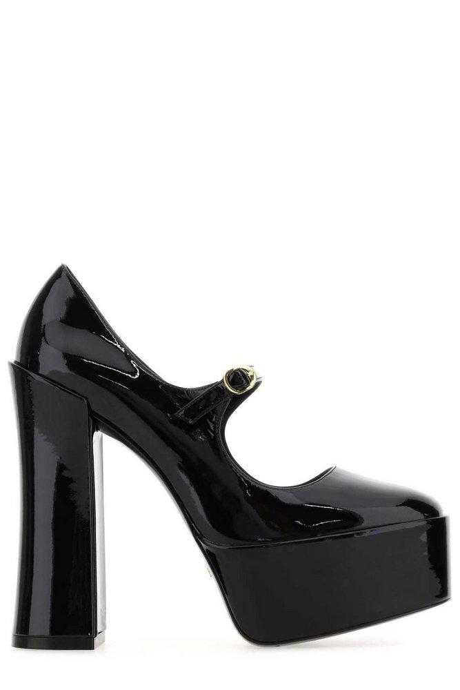 Stuart Weitzman Skyhigh Mary Jane Platform Pumps in Black | Lyst