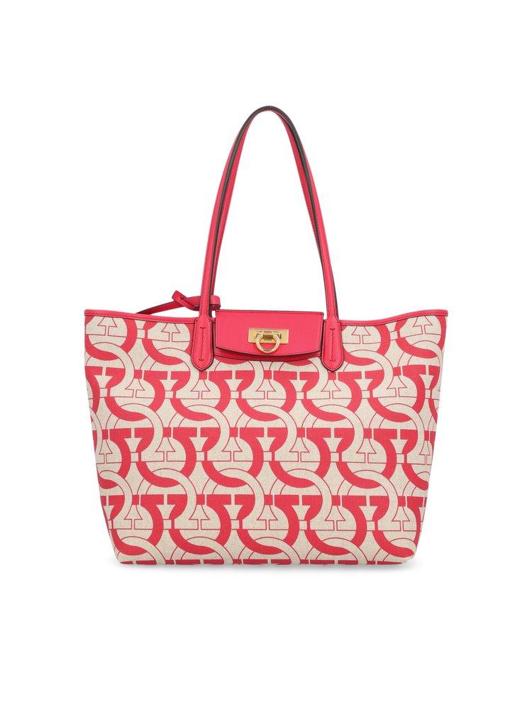 Ferragamo gancini tote clearance bag