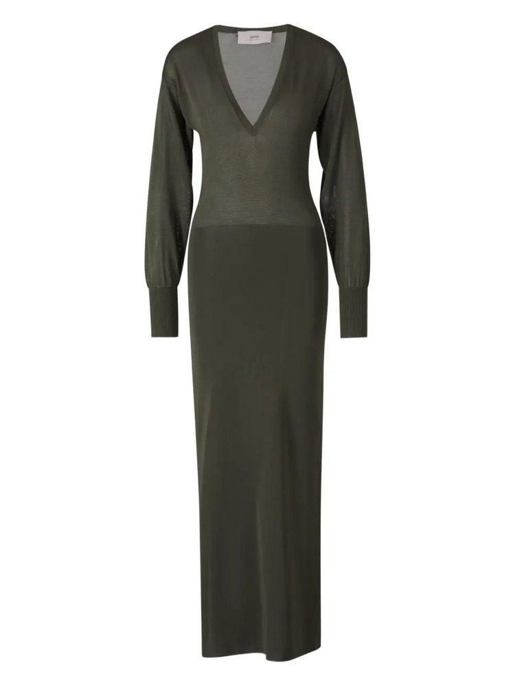 ワンピース AMI PARIS Woman Dress Black FDR215WV0045 0013 Ami Paris - Black Mini Dress