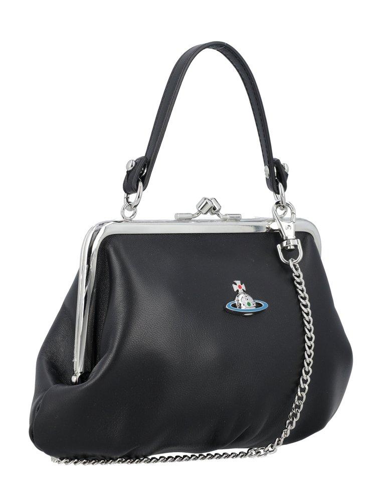 VIVIENNE WESTWOOD グラニーフレームレザートートバッグ Vivienne Westwood Granny Frame Purse in Black | Lyst