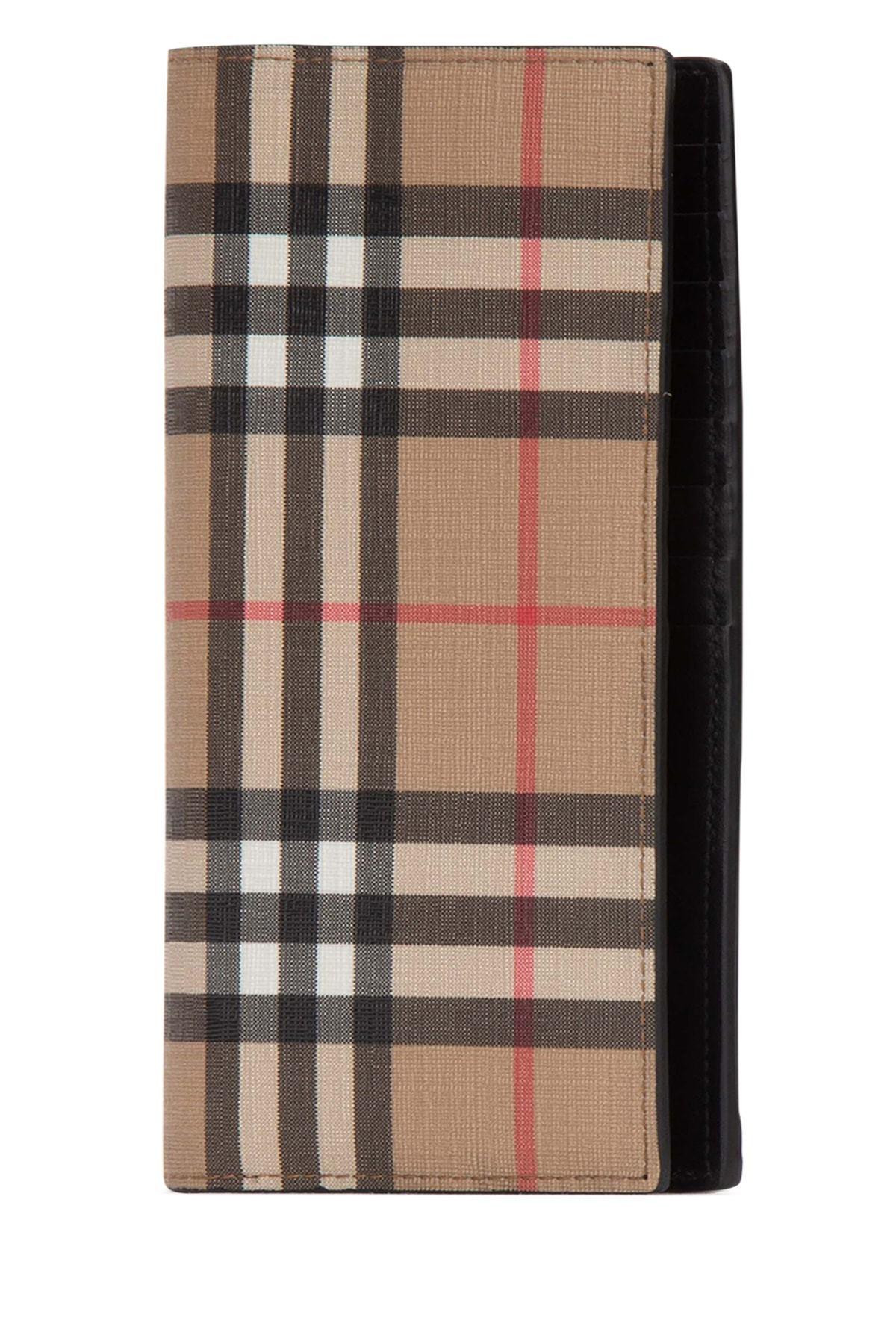 Burberry Vintage Check E-canvas Continental Wallet in Brown 