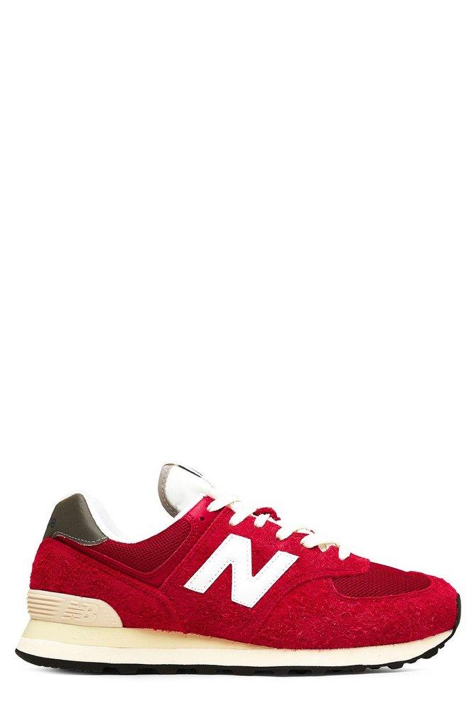 New Balance 574 Lace-up Sneakers in Red | Lyst