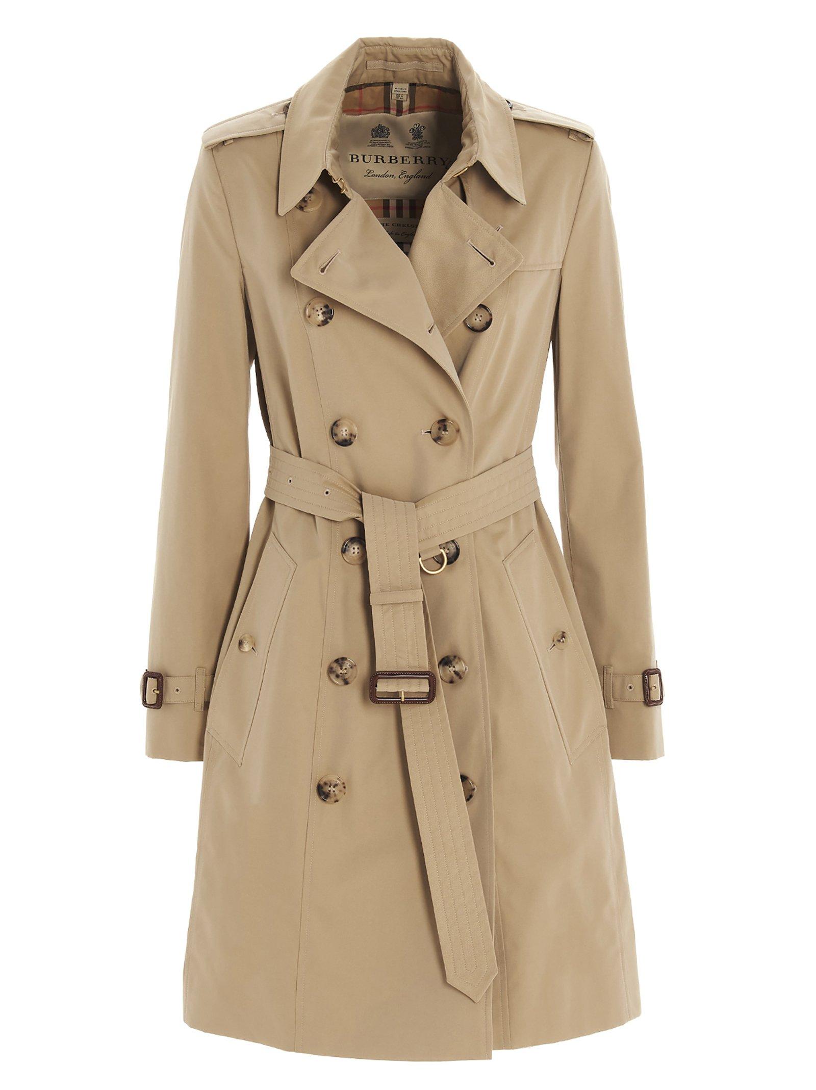 Burberry Cotton Chelsea Heritage Mid-length Trench Coat in Beige ...