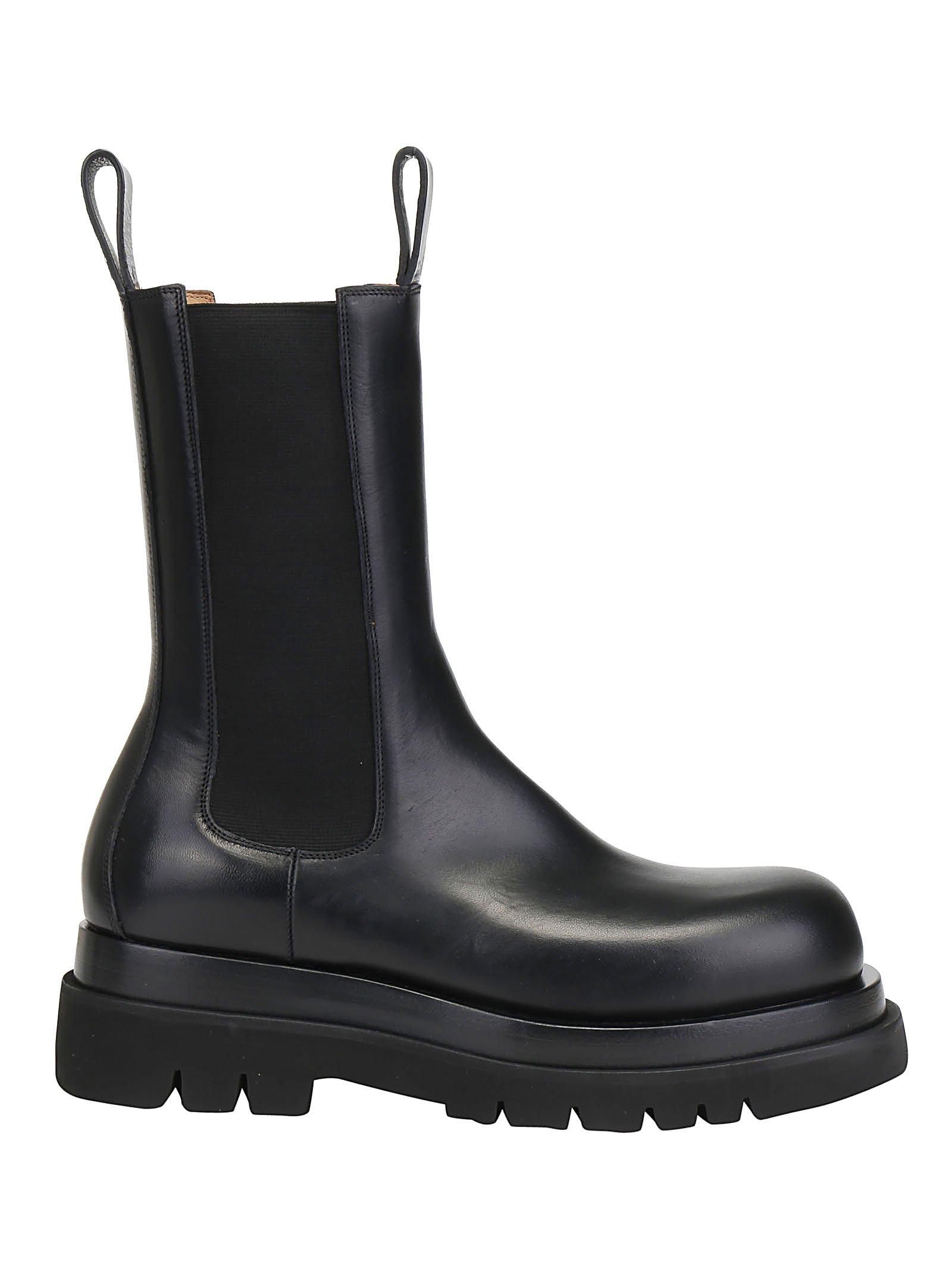 color block lug boots