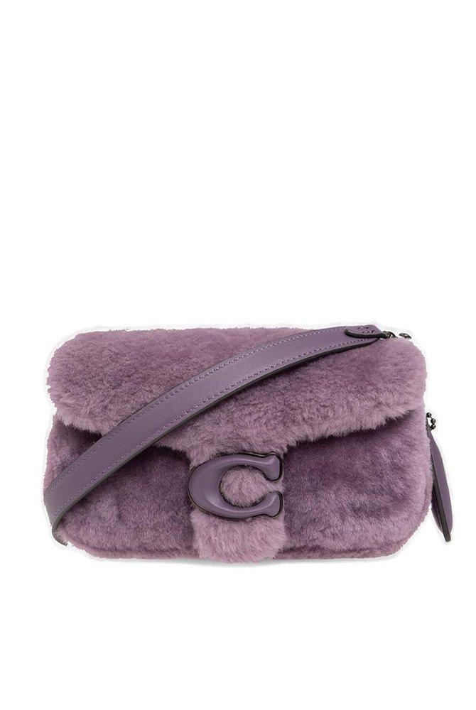 COACH 'pillow Tabby 18' Shearling Shoulder Bag in Purple | Lyst
