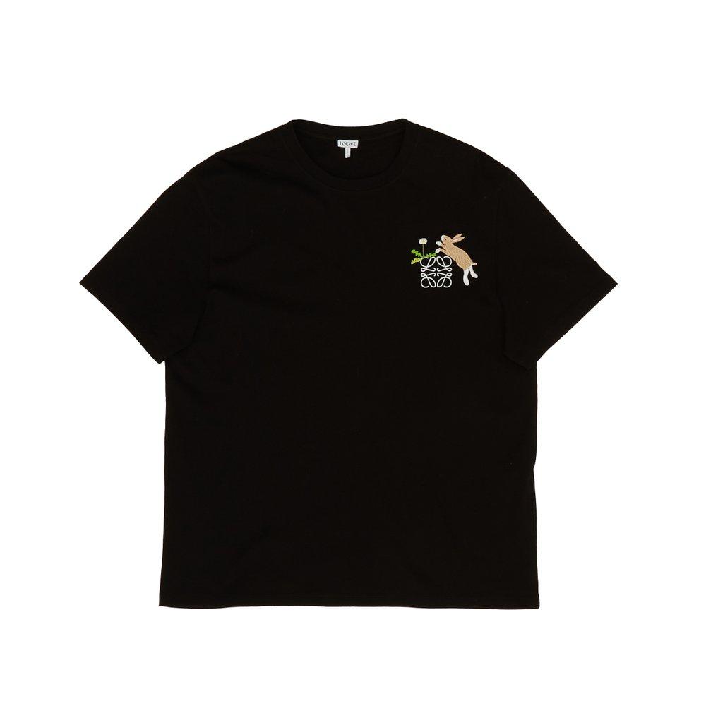 Loewe ブラック 半袖Tシャツ 雲と星デザイン