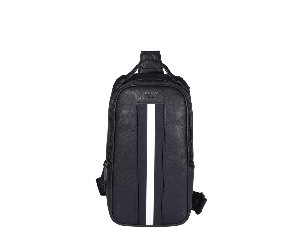 Bally stripe-detail Clutch Bag - Black