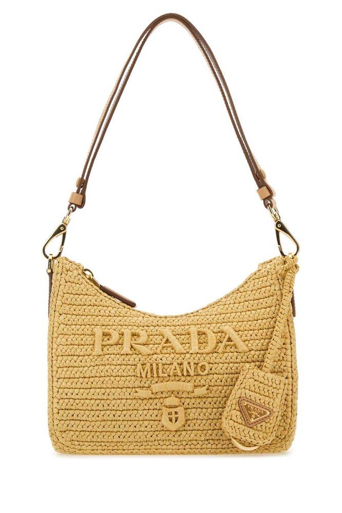 Shop Prada Re-Edition Raffia Mini Bag