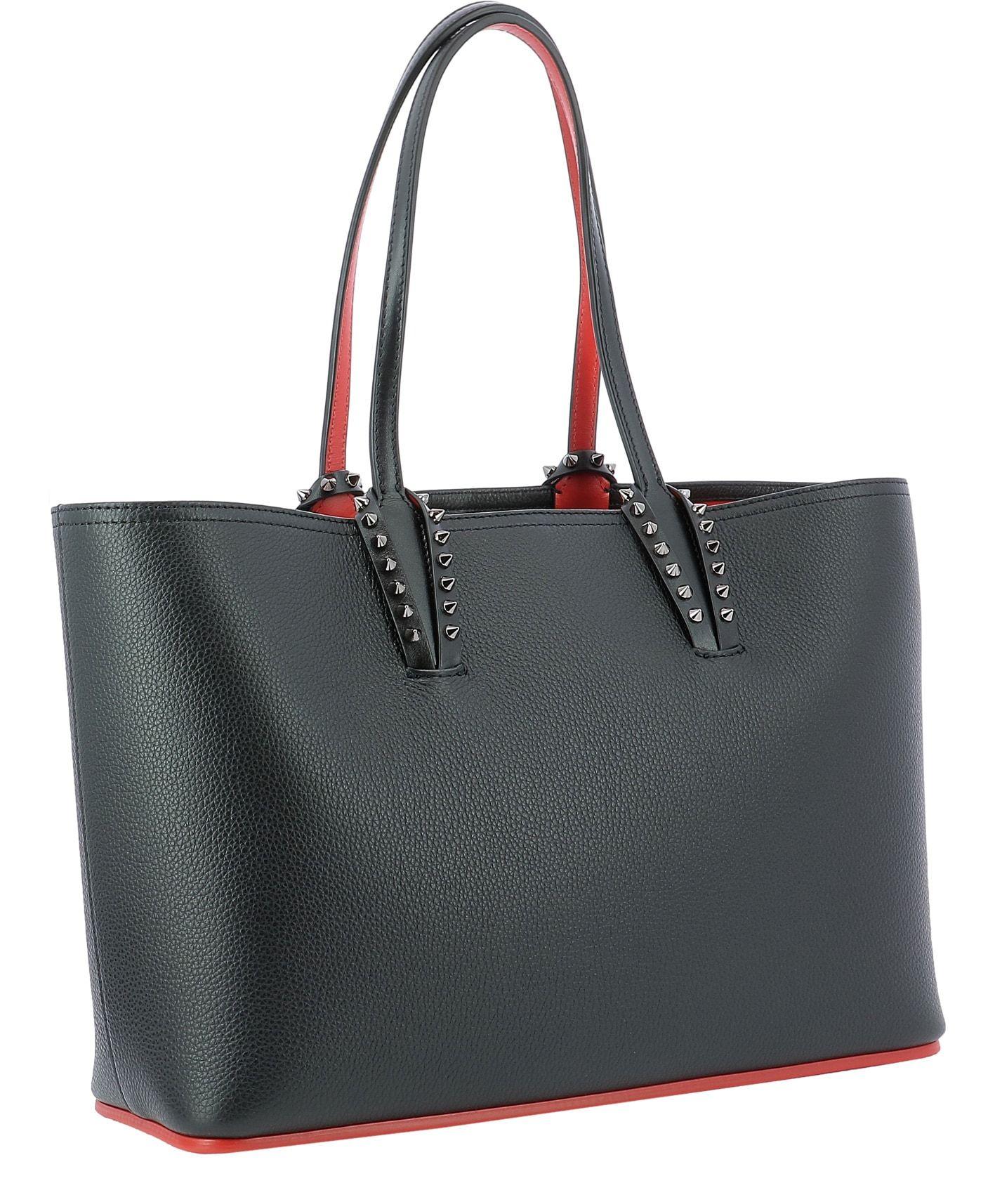 Christian Louboutin Cabata Spike-embellished Leather Tote Bag in Black ...