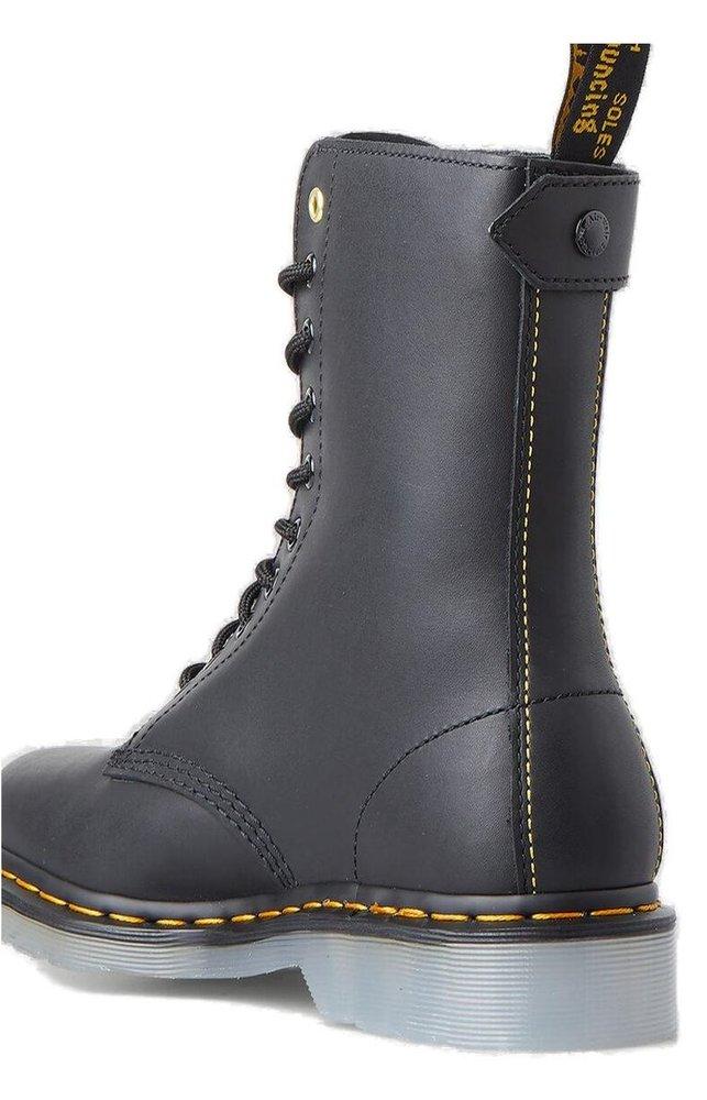 Yohji Yamamoto Men's Black X Dr.martens 1490 Lace-up Boots