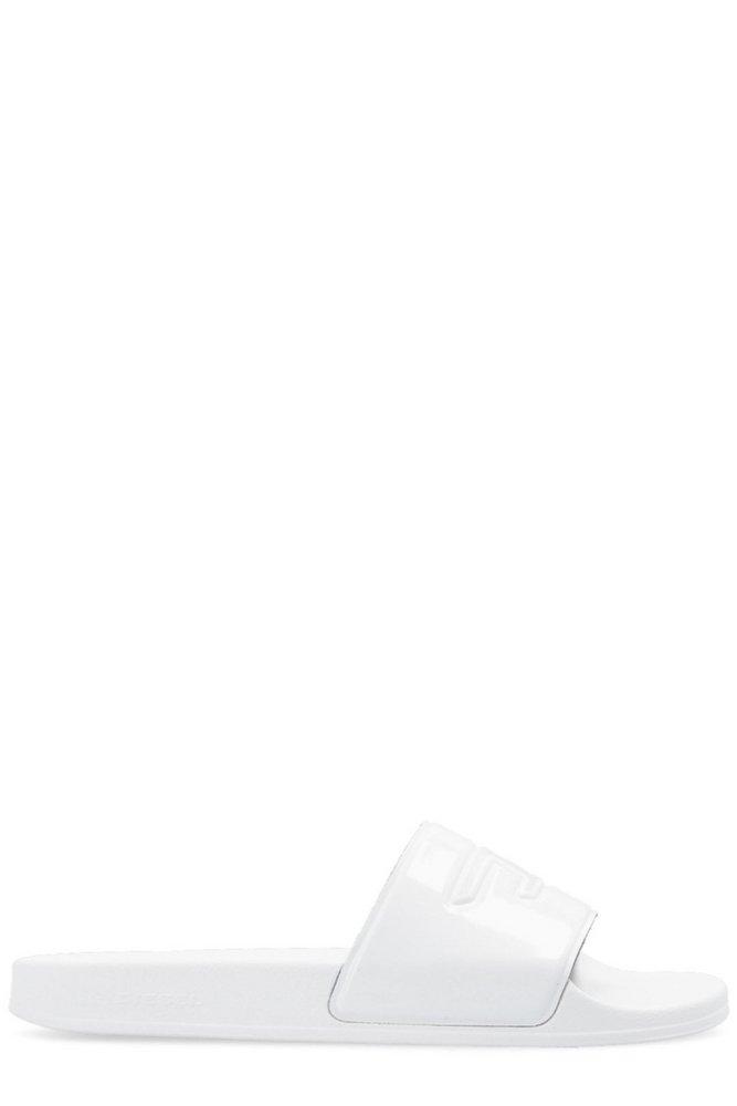DIESEL Sa-mayemi D W Logo-embossed Slides in White | Lyst