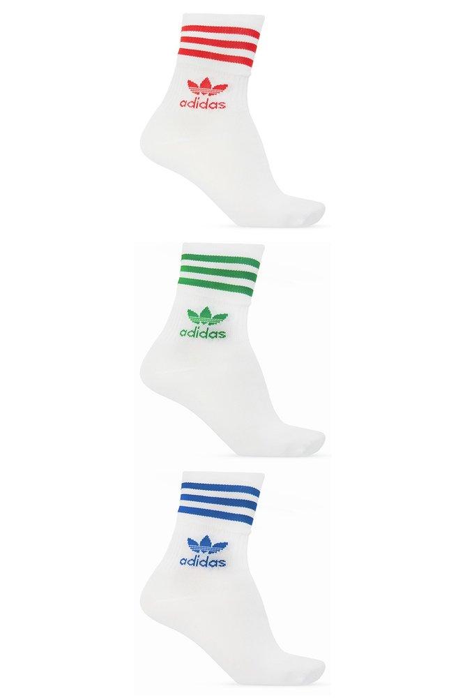 Adidas originals 3 hotsell stripe knee high socks
