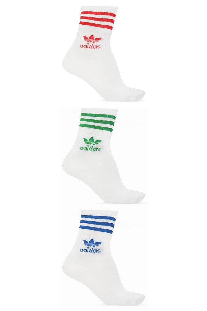 adidas Originals Logo Socks 3-pack in Blue | Lyst