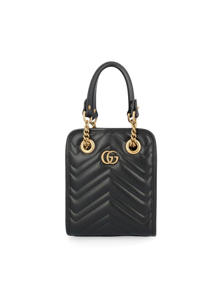 Gucci GG Marmont Mini Tote Bag in Black | Lyst
