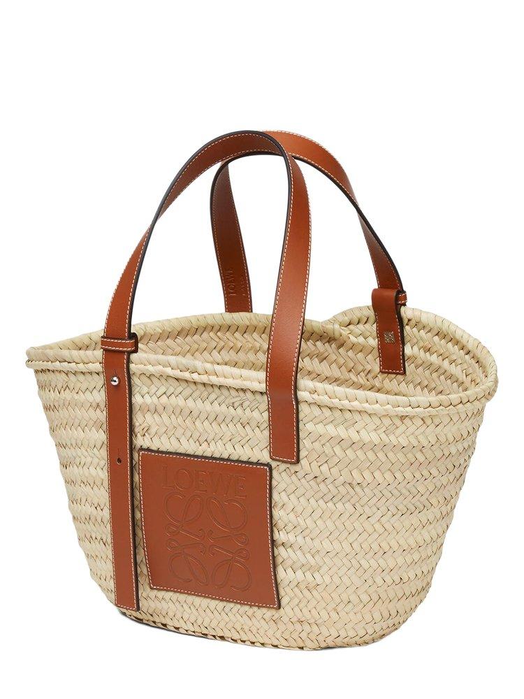 Loewe Logo Patch Basket Bag in Natural | Lyst