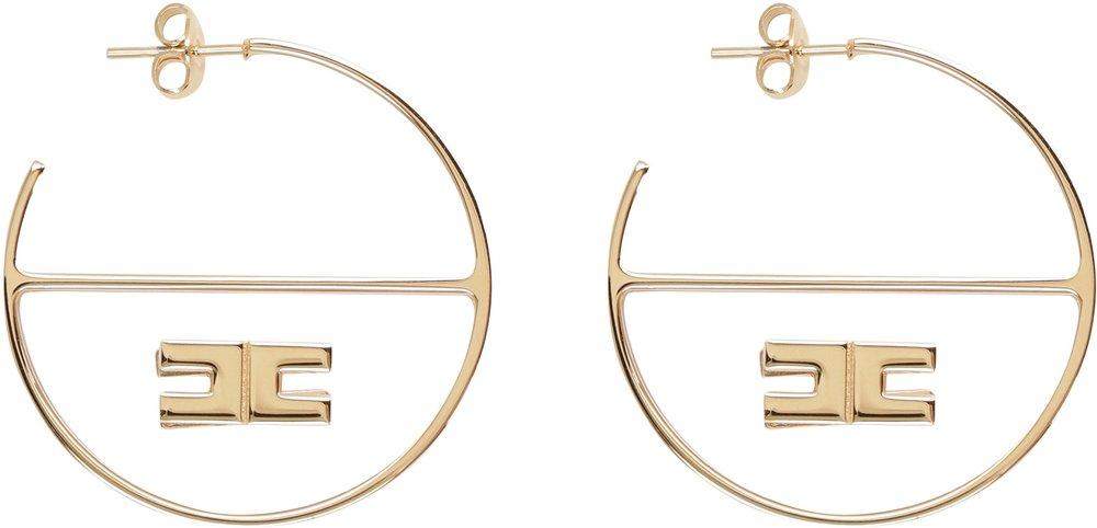 ELISABETTA FRANCHI】新品未使用品⭐︎ロゴイヤリング 凛々しく