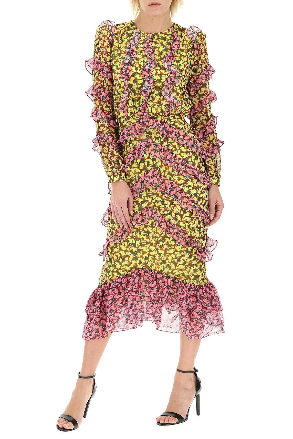 Saloni Silk Victoria Midi Dress | Lyst 