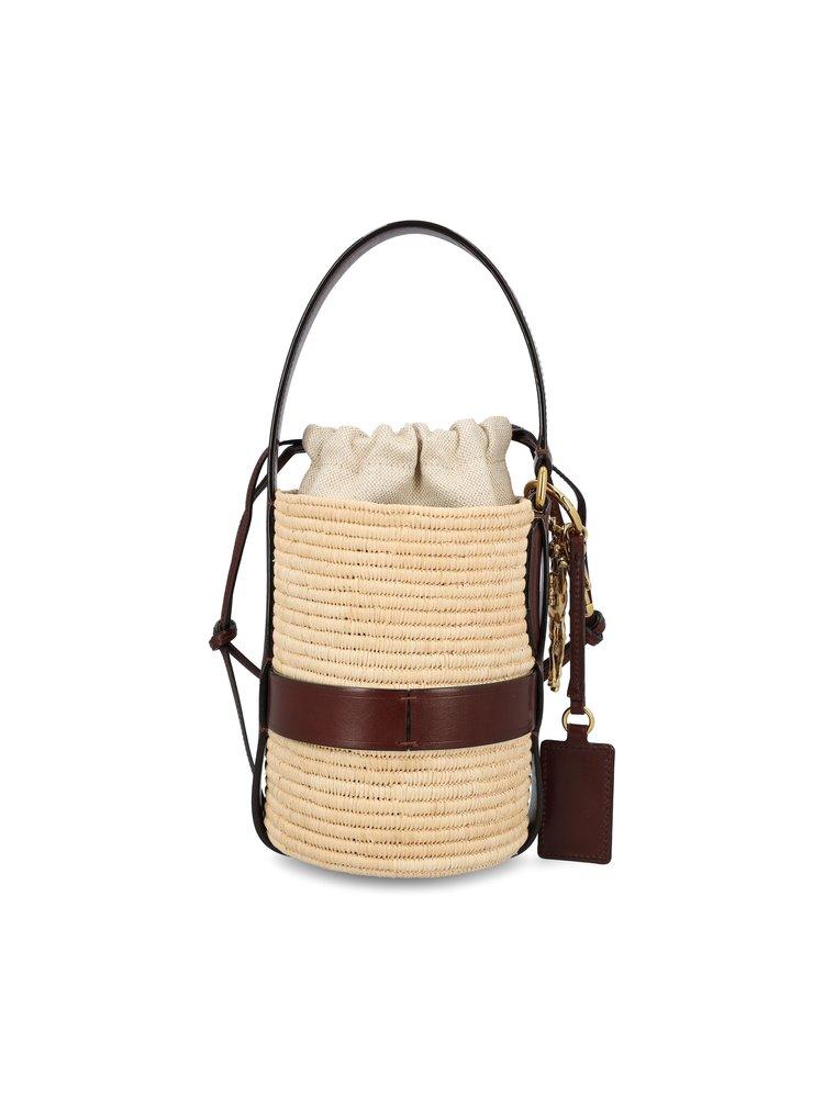Chloé Kerala 25 Embellished Raffia Tote Bag in White | Lyst