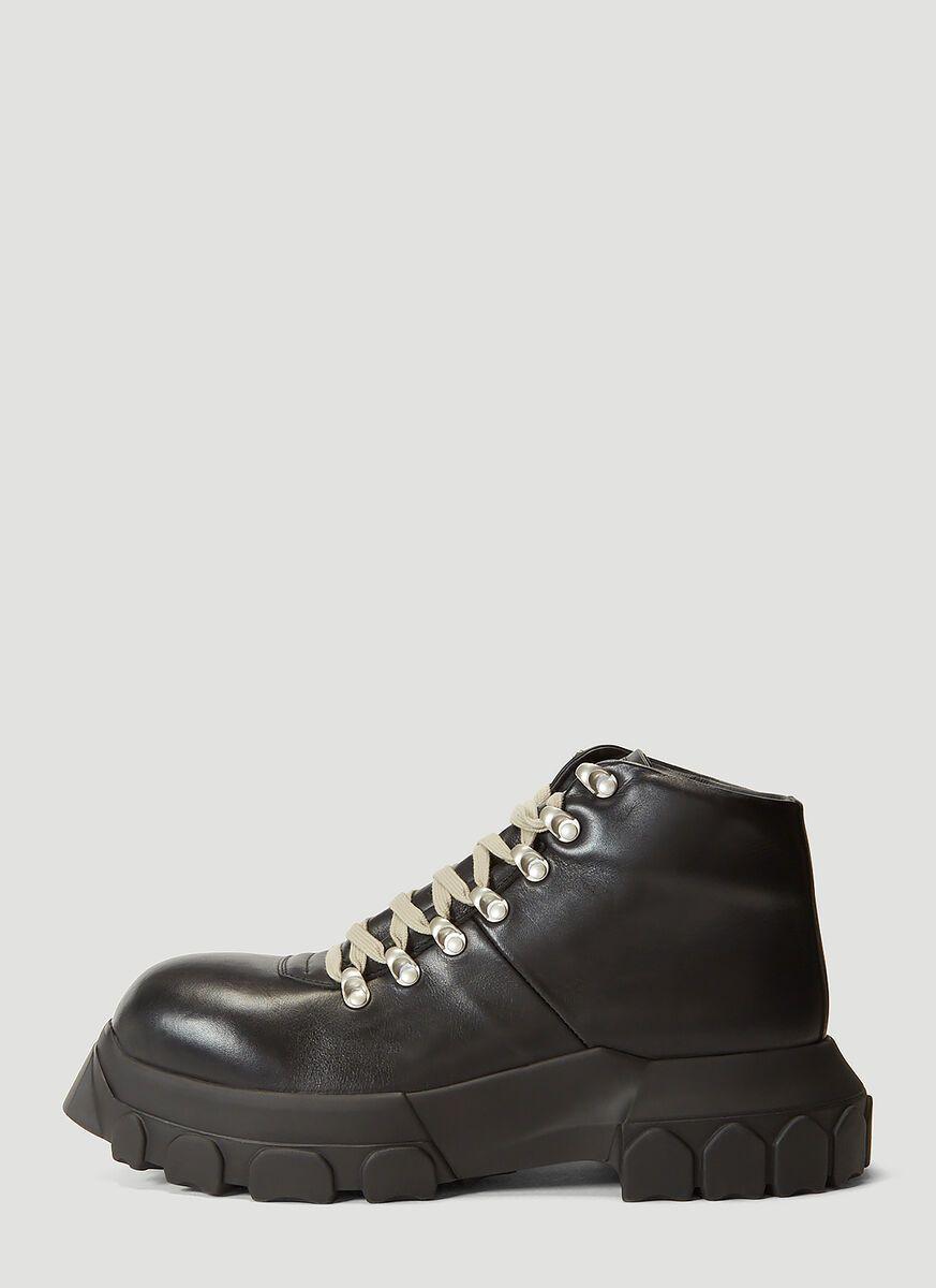 Rick Owens Mega Bozo Hiker Tractor Boots in Black for Men | Lyst