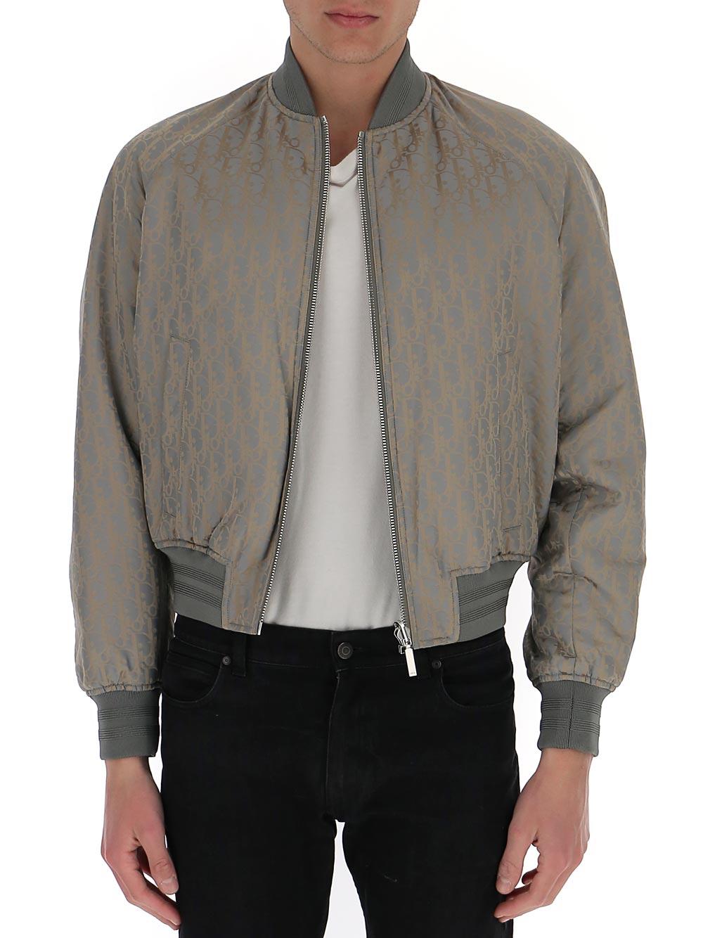 Dior Synthetic Oblique Reversible Bomber Jacket in Grey (Gray) for 