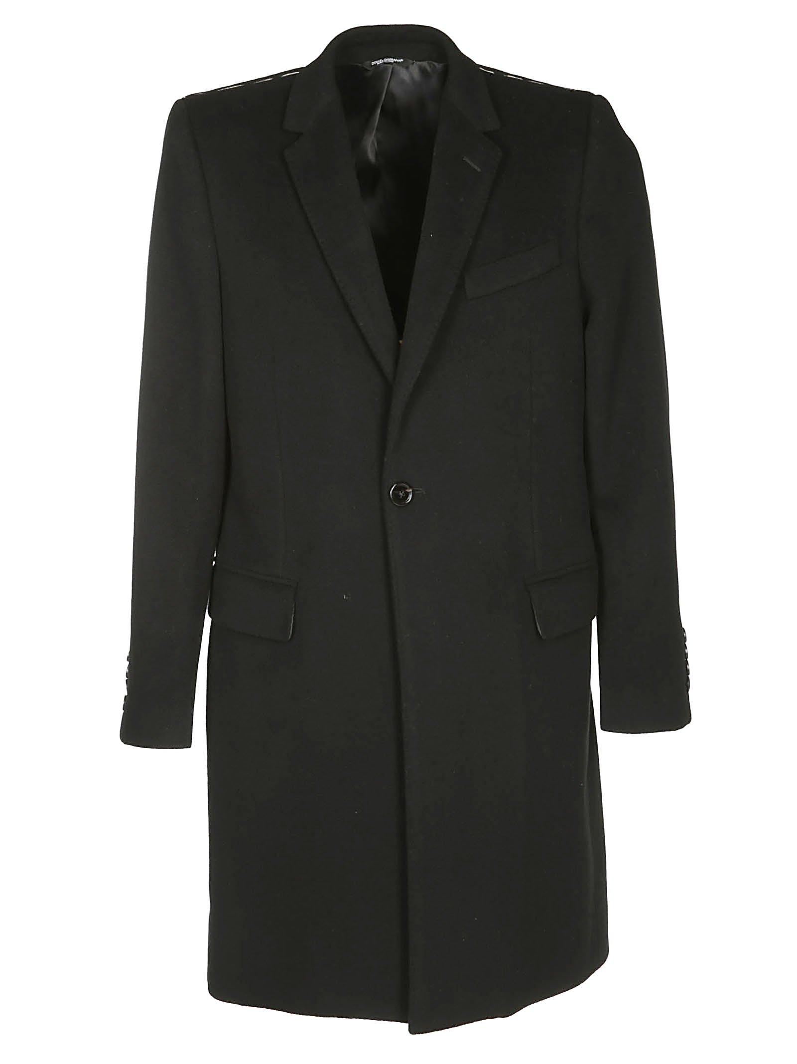 Dolce & Gabbana Silk Single Breasted Tailored Coat in Black for Men ...
