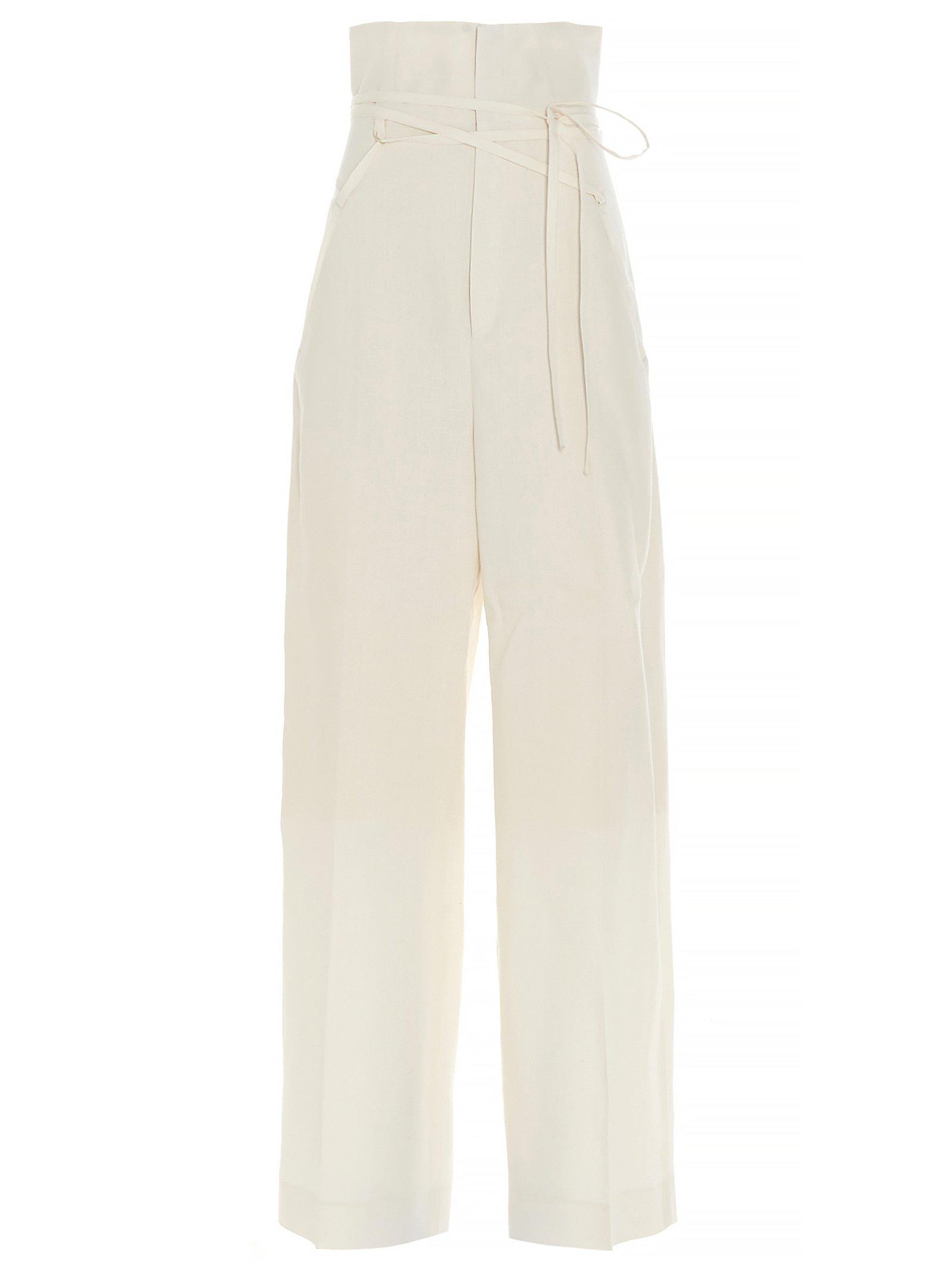 Le Pantalon Ficelle Wool Crepe Pants