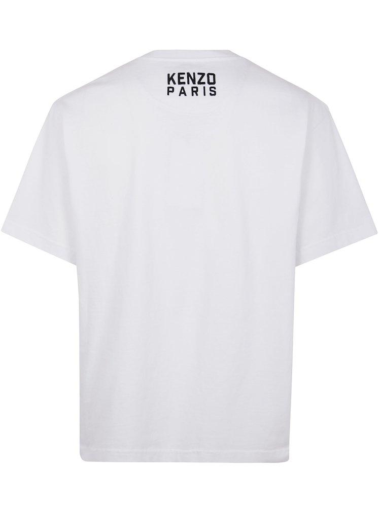 KENZO ケンゾー 'Gots Happy Tiger' White Crewneck T-Shirt KENZO Gots Happy Tiger Crewneck T-Shirt in White for Men | Lyst