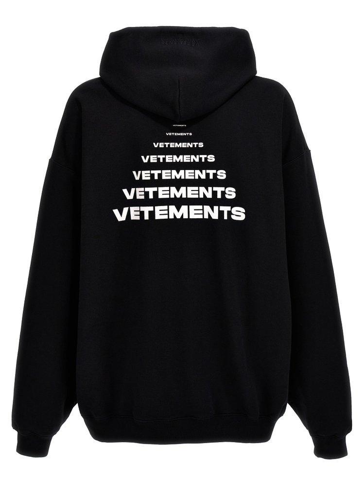 Vetements Pyramid Logo Hoodie in Black Lyst UK