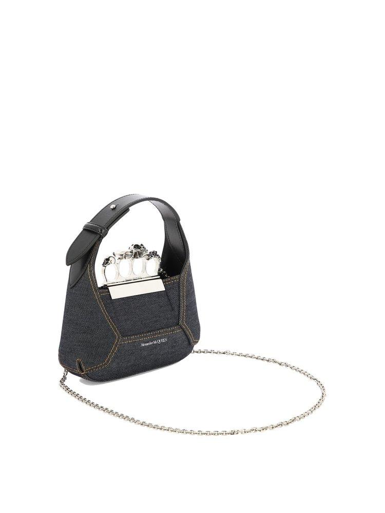 McQueen 'the Jewelled Hobo' Mini Bag in Blue | Lyst