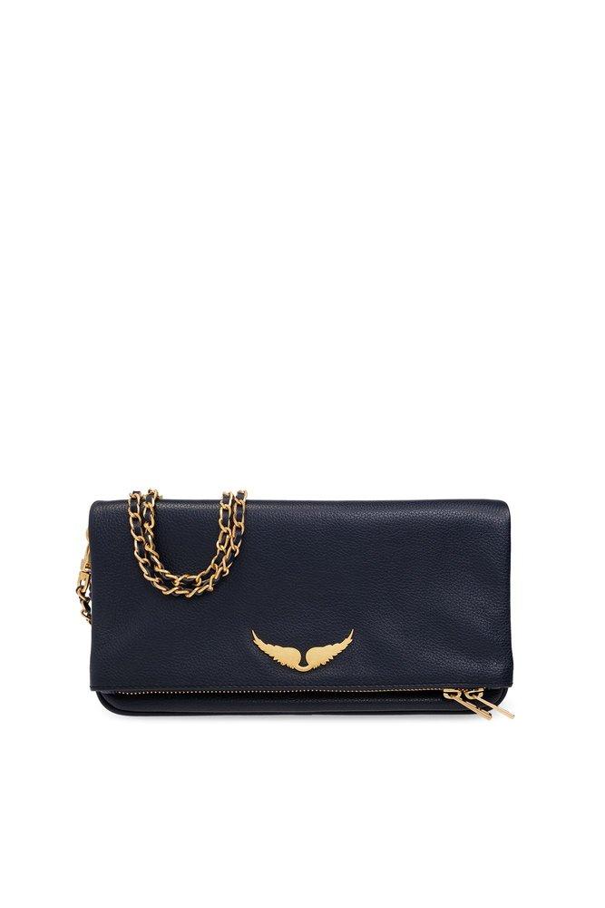 Zadig & Voltaire Logoplaque Clutch Bag in Blue Lyst