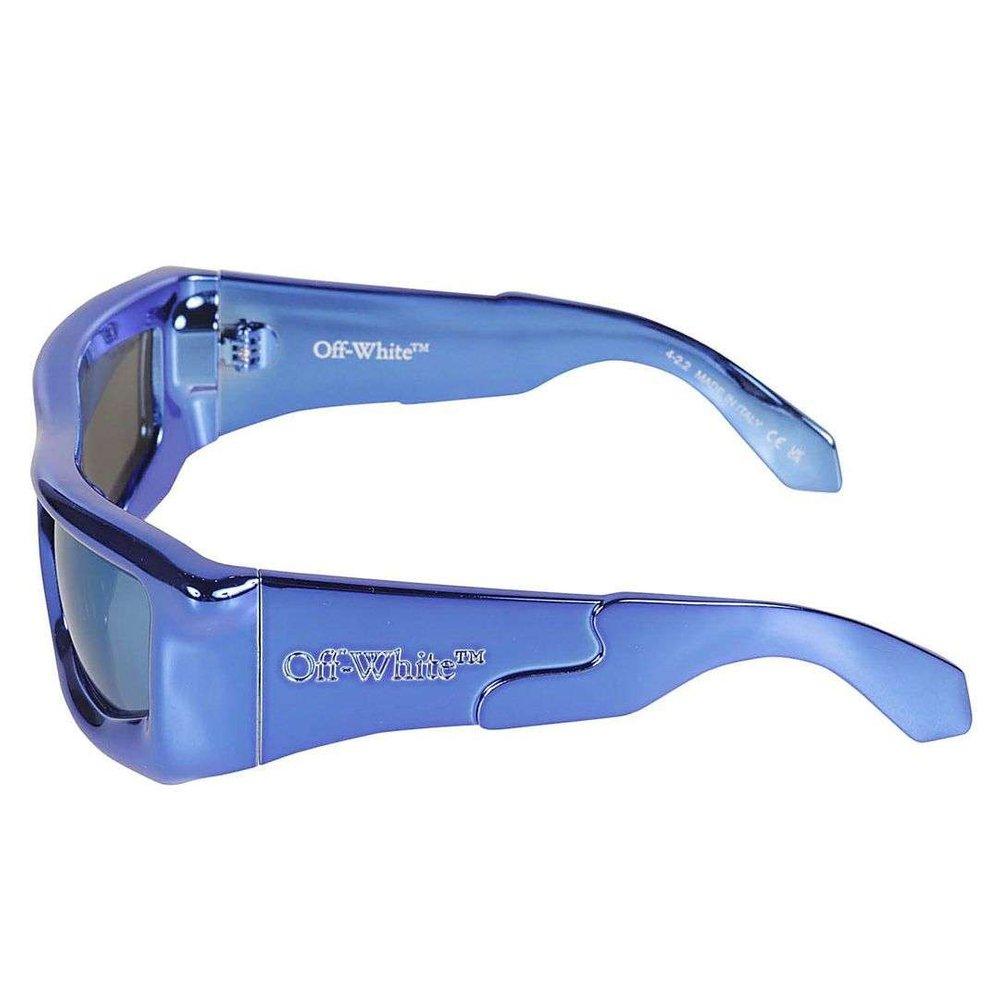 Volcanite Rectangular Sunglasses in Blue - Off White