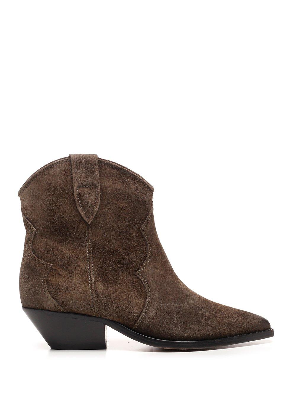 Isabel Marant Leather Dewina Cowboy Boots in Brown - Lyst