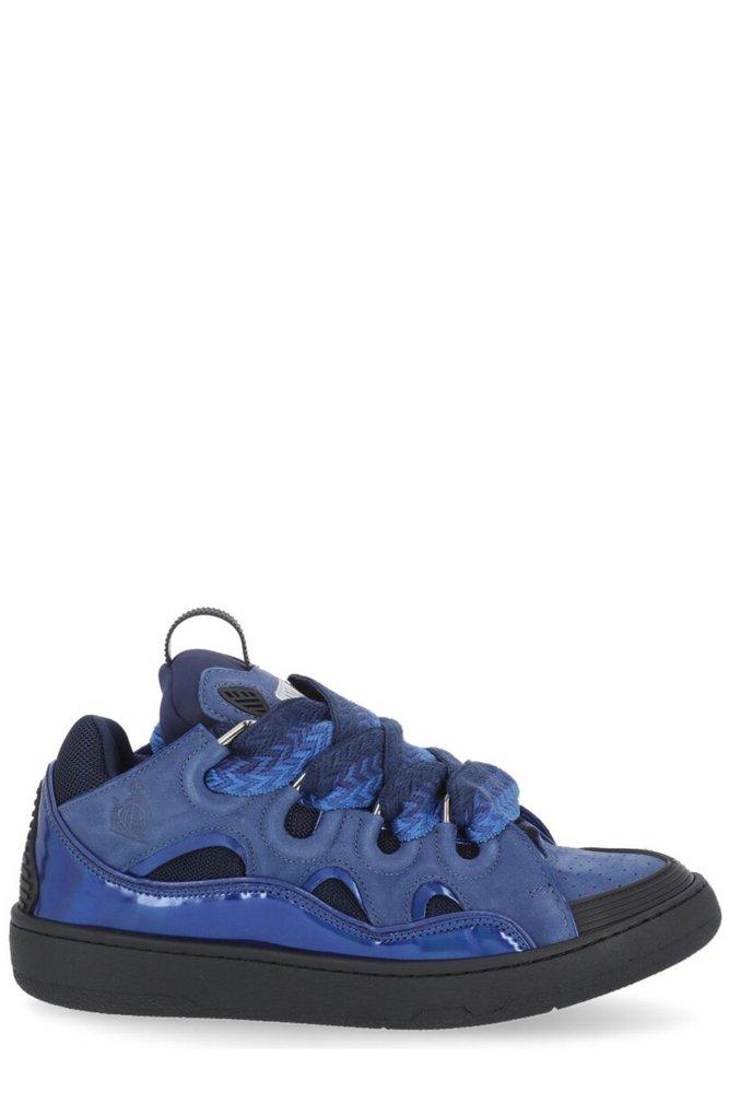 Lanvin Curb Metallic Low-top Sneakers in Blue for Men | Lyst
