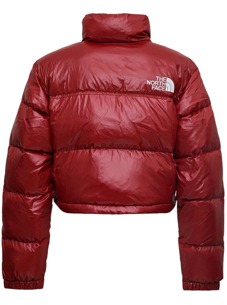 The North Face Synthetic Nuptse Logo Embroidered Cropped Puffer Jacket |  Lyst