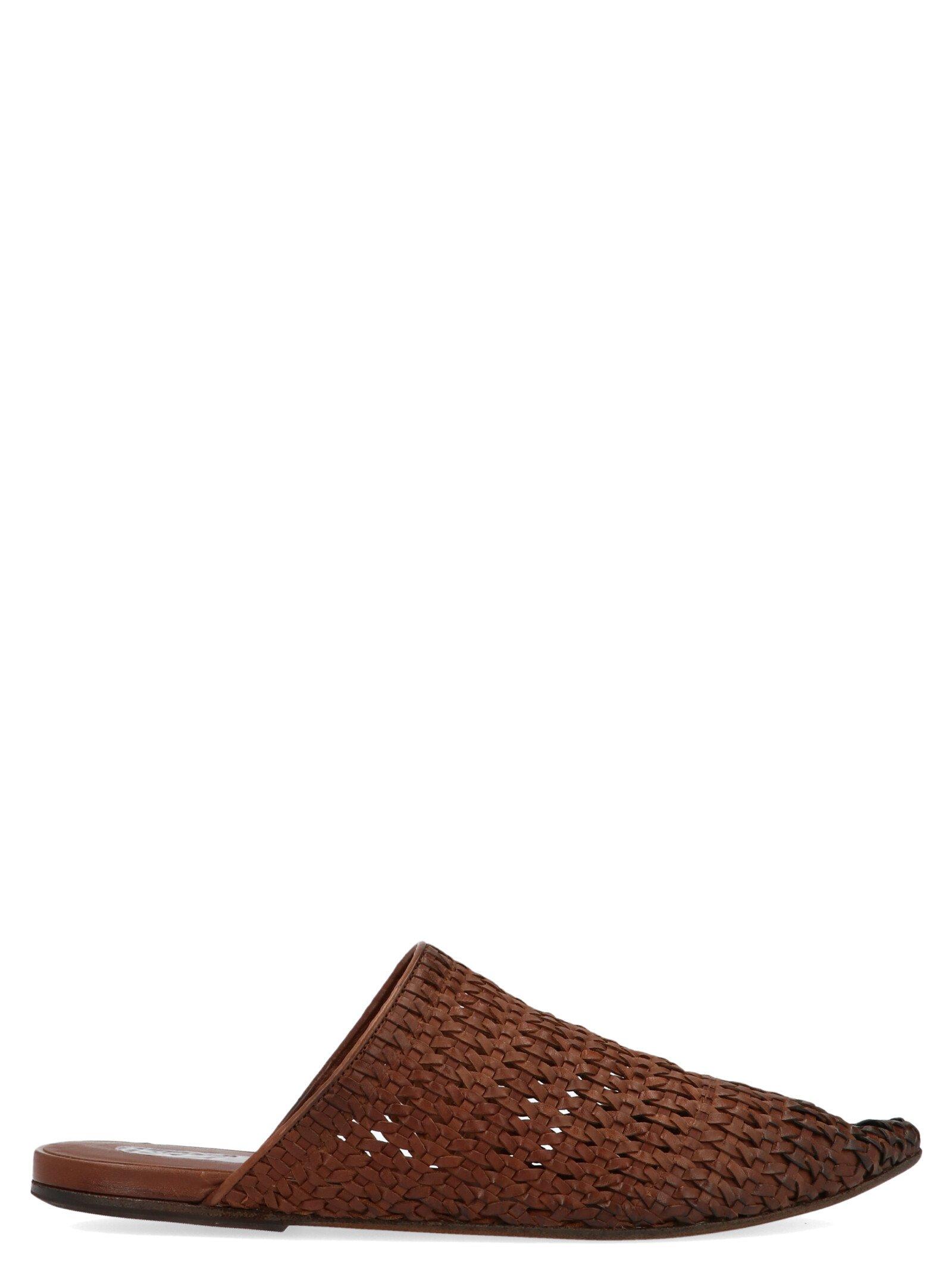 woven flat mule