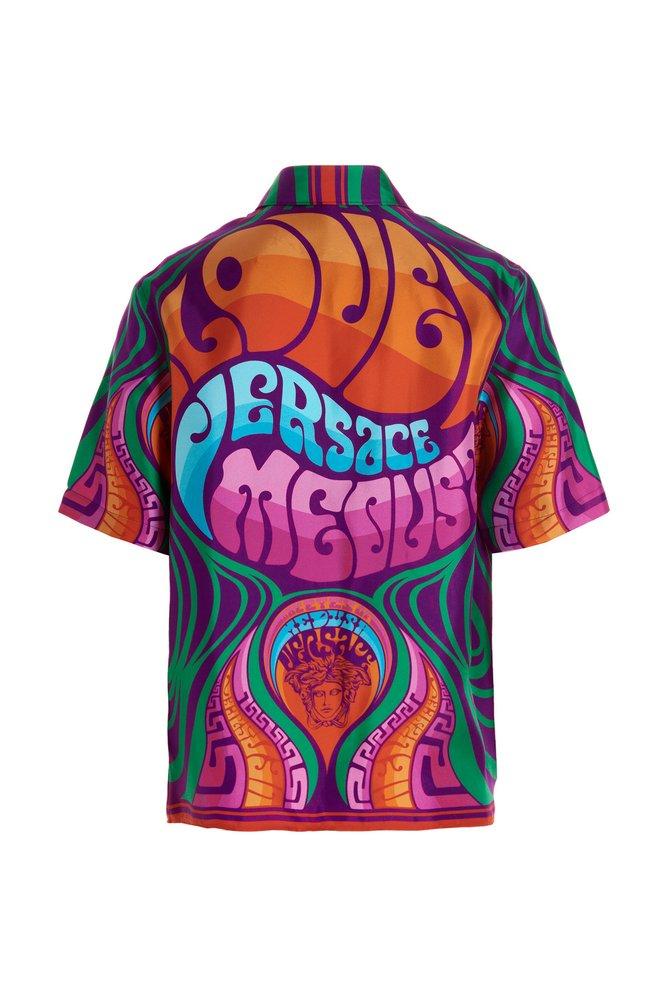 Versace Silk Medusa Music Printed Shirt for Men | Lyst