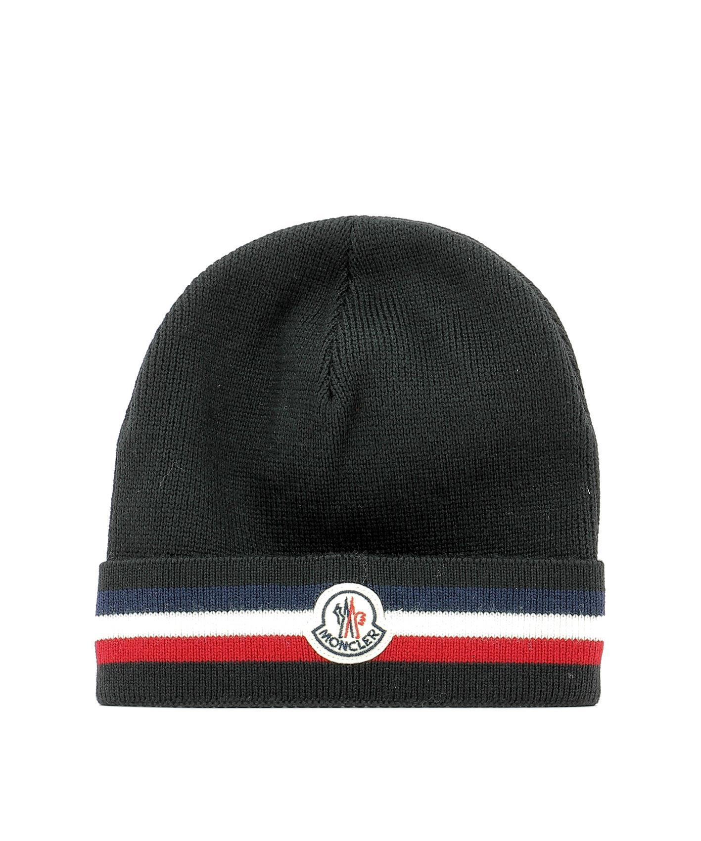 moncler striped beanie