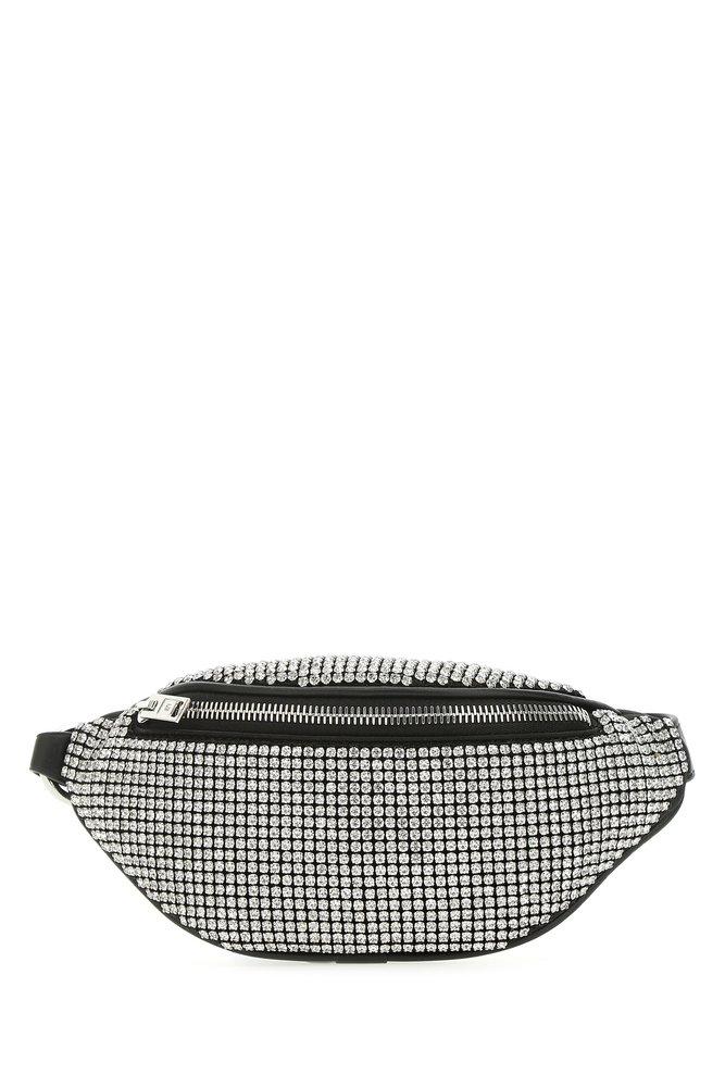 Alexander Wang Rhinestone Raffia Belt Bag in Gray Lyst