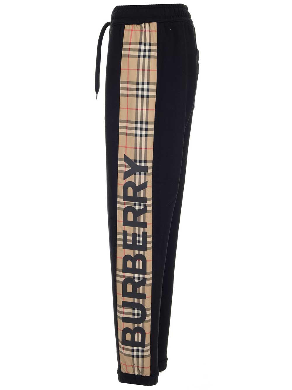 Burberry Cotton Check Stripe Track 